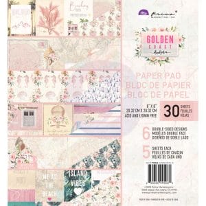 Prima - Golden Coast - 8by8 Paperpack (30 double sided sheets)