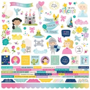 Simple Stories Sticker - Little Princess 12"X12"
