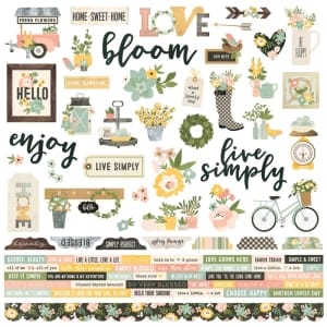 Simple Stories Sticker - Spring Farmhouse 12"X12"