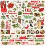 Simple Stories Sticker - Vintage Christmas 12"X12"