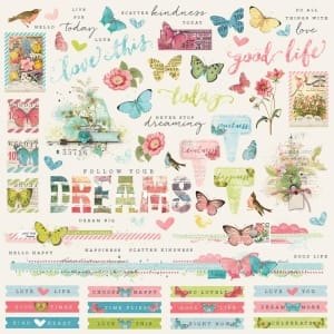Simple Stories Sticker - Vintage Botanical 12"X12"