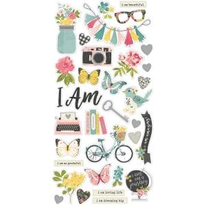 Simple Stories I am chipboard Stickers 6"X12"