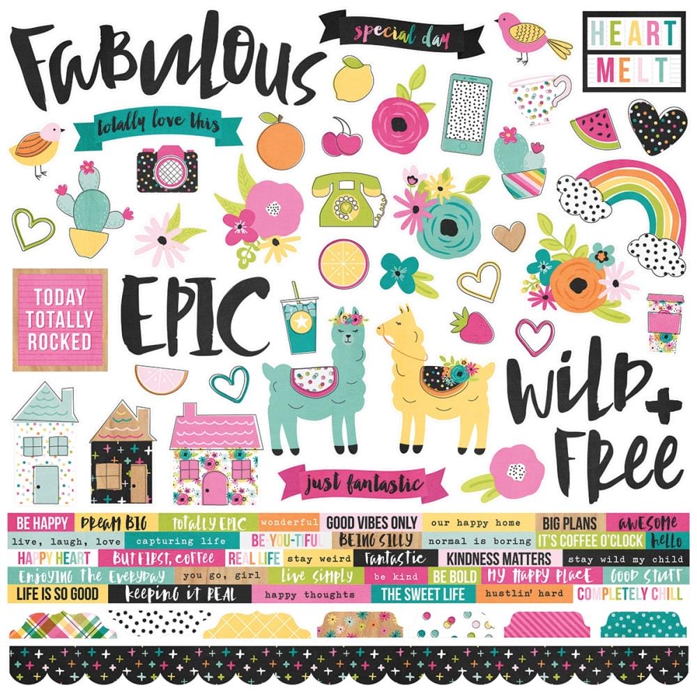 Simple Stories Sticker - oh Happy Day 12"X12" simple stories oh happy day stickers 12by12 Simple Stories Sticker - oh Happy Day 12"X12"