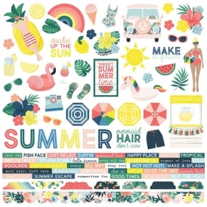 Simple Stories Sticker - Sunshine and Blue skies Stickers 12"X12"