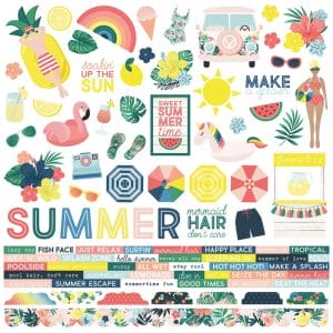 Simple Stories Sticker - Sunshine and Blue skies Stickers 12"X12"