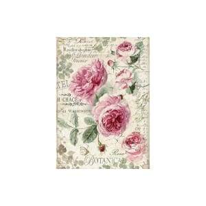 Stamperia Rice Paper A4 - Botanical English Roses