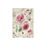 Stamperia Rice Paper A4 - Botanical English Roses