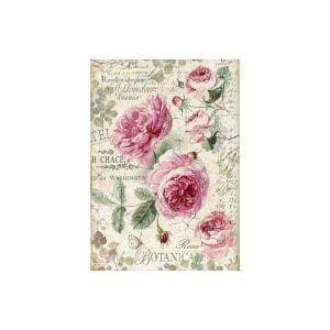 Stamperia Rice Paper A4 - Botanical English Roses
