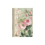 Stamperia Rice Paper A4 - Botanic English Roses with Snail