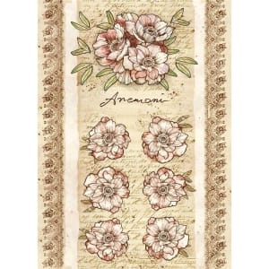 Stamperia Rice Paper A4 - Anemone