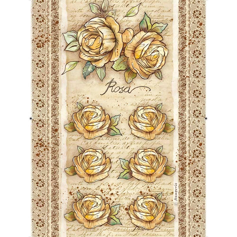 Stamperia Rice Paper A4 - Rose stamperia rice paper rose Stamperia Rice Paper A4 - Rose