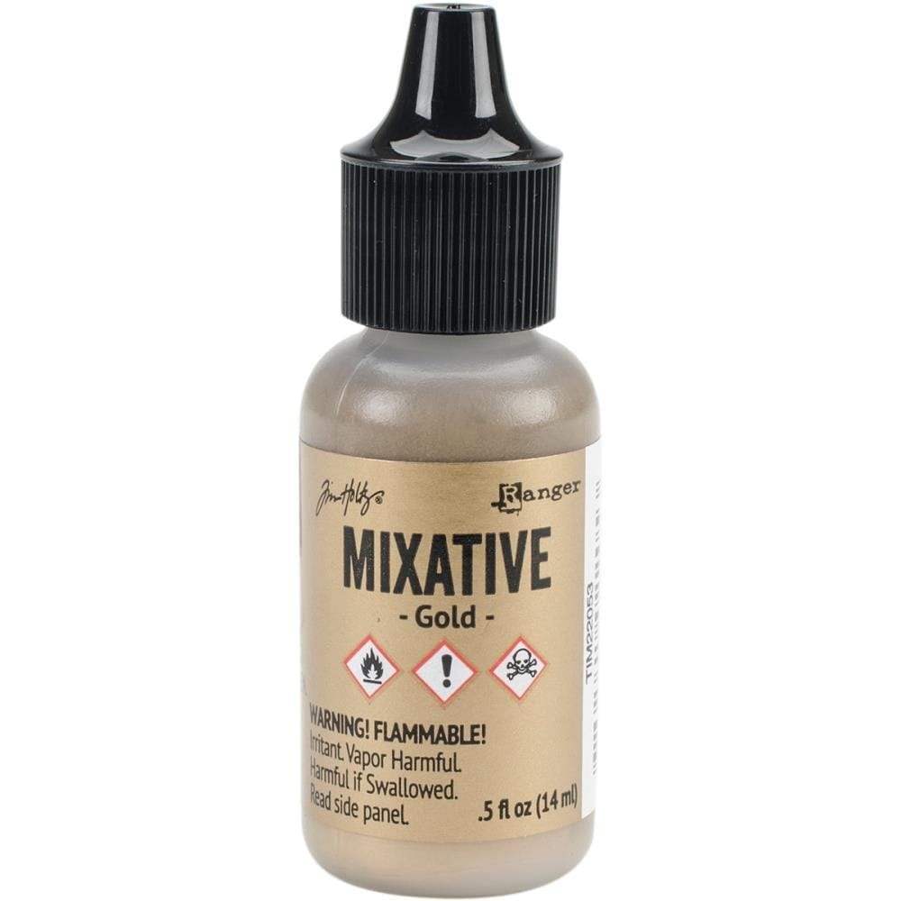 Tim Holtz Alcohol Ink Metallic Mixatives - Gold Tim Holtz Alcohol Ink Metallic Mixatives - Gold