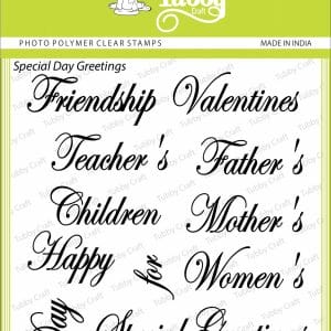 Tubby Photopolymer Clear Stamps - Special Day's Greeting