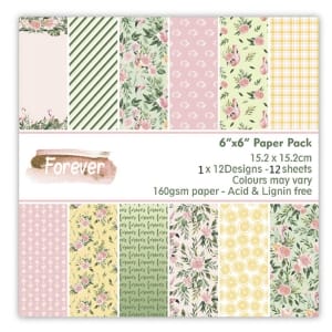 Forever Scrapbook Paper (Pack of 24 sheets) - 12 by 12 inch