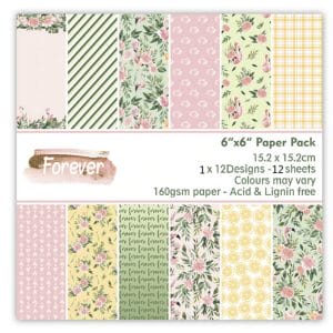 Forever Scrapbook Paper (Pack of 24 sheets) - 12 by 12 inch