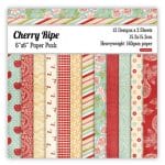 Cherry Ripe Scrapbook Paper (Pack of 24 sheets) - 6 by 6 inch