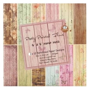 Pretty Painted Floors Scrapbook Paper (Pack of 24 sheets) - 6 by 6 inch