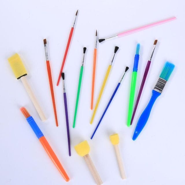 Assorted brushes and foam brushes set (Pack of 15) A0252 paint brushes 1 A0252_paint_brushes_1