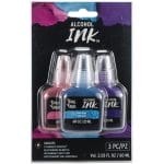 Brea Reese Alcohol Inks 20ml 3/Pkg - Pink/Lake Blue/Purple