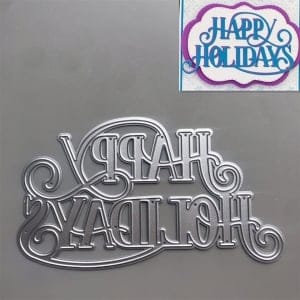 Steel word Dies - Happy Holidays Large