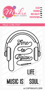 Mudra Craft Stamps - Music is life