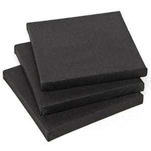 Stretched Black Canvas - 12" X 12" Square