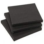 Stretched Black Canvas  - 12" X 12" Square