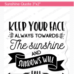 Mudra Craft Stamps - Sunshine Quote