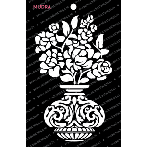 Mudra Stencils - Decorative flower pot