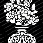 Mudra Stencils - Decorative flower pot