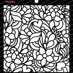 Mudra Stencils - Floral doodle