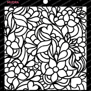 Mudra Stencils - Floral doodle