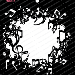 Mudra Stencils - Grunge music frame