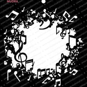 Mudra Stencils - Grunge music frame