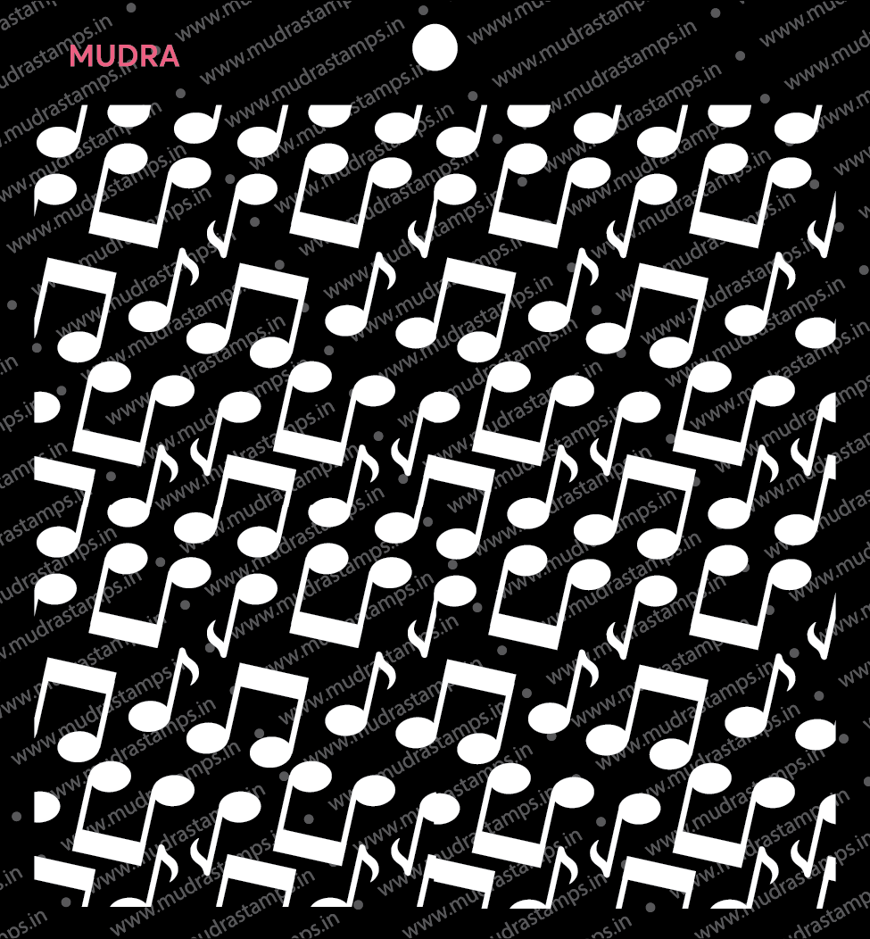 Mudra Stencils - Music background pattern
