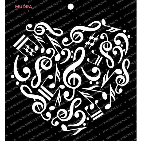 Mudra Stencils - Music heart