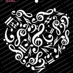 Mudra Stencils - Music heart