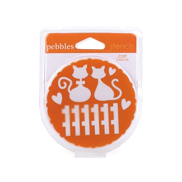 Pebbles Stencil (Set of 10 mini stencils) - Cats