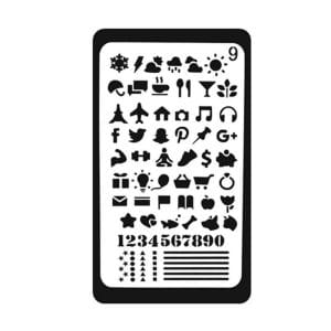 Planner Stencil - Icons (4 by 7 inch)