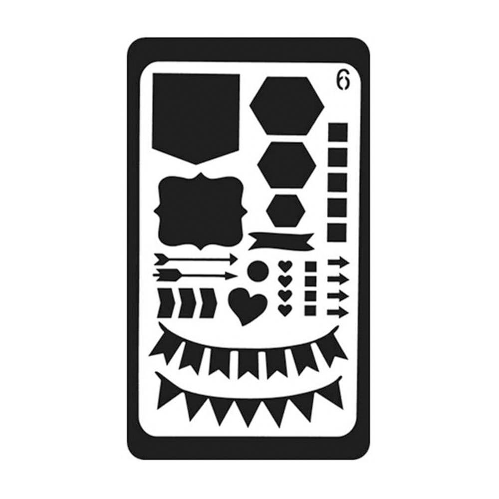 Planner Stencil - Shapes (4 by 7 inch) (CHCS-4X7-6)