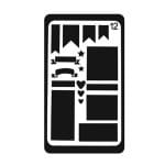 Planner Stencil - Rectangles and Banners (4 by 7 inch)