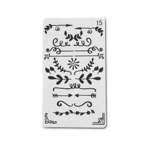 Planner Stencil - Swirls (4 by 7 inch)