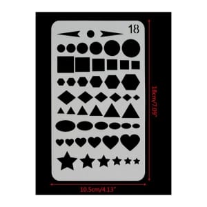 Planner Stencil - various sized shapes (4 by 7 inch)