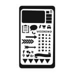 Planner Stencil - Arrows and Shapes (4 by 7 inch)
