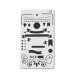 Planner Stencil - Labels and Banners (4 by 7 inch)