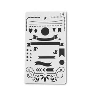 Planner Stencil - Labels and Banners (4 by 7 inch)