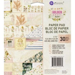 Prima Marketing Double-Sided Paper Pad 6"X6" 30/Pkg - Golden Coast