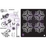 Prima Marketing Georgia Blues Cling Rubber Stamps & Stencil