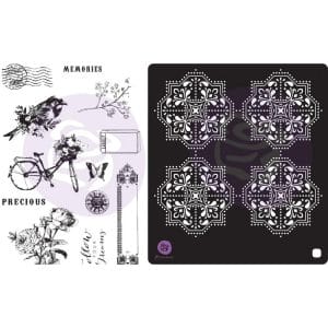 Prima Marketing Georgia Blues Cling Rubber Stamps & Stencil