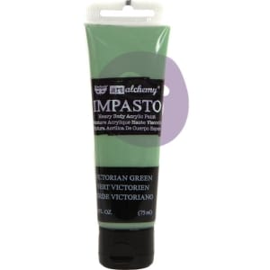 Prima Finnabair Art Alchemy Impasto Paint - Victorian Green (2.5 Fluid Ounces)